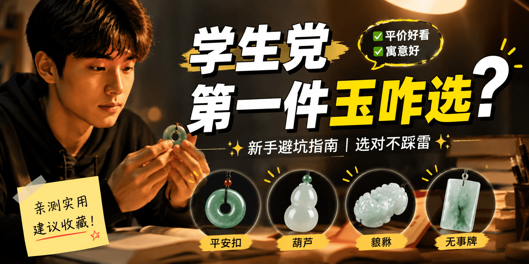 学生党第一件玉怎么选？开学季平价不踩雷指南